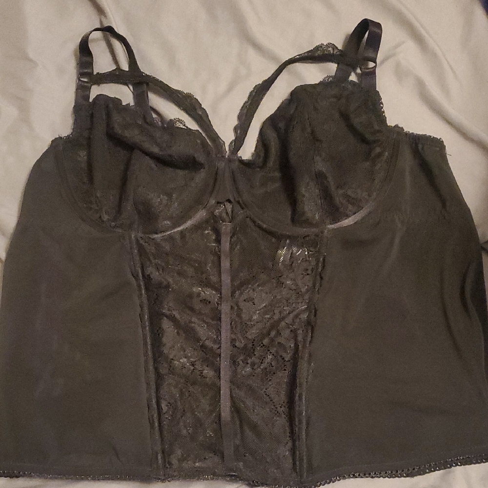 Torrid Black Lace Bustier Top